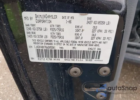 2006 Jeep Liberty Sport из США, поврежденный, VIN 1J4GK48K76W205501